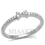 Wholesale AAA Grade CZ, Clear, Rhodium, Women, Brass, Ring