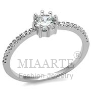 Wholesale AAA Grade CZ, Clear, Rhodium, Women, Brass, Ring