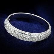 Wholesale AAA Grade CZ, Clear, Rhodium, Women, Sterling Silver, Ring