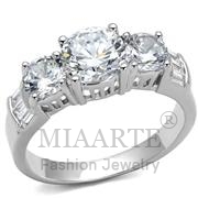 Wholesale AAA Grade CZ, Clear, Rhodium, Women, Brass, Ring