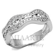 Wholesale AAA Grade CZ, Clear, Rhodium, Women, Brass, Ring