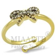 Wholesale Top Grade Crystal, Clear, Flash Gold, Women, Brass, Ring