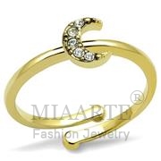 Wholesale Top Grade Crystal, Clear, Flash Gold, Women, Brass, Ring