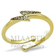 Wholesale Top Grade Crystal, Clear, Flash Gold, Women, Brass, Ring