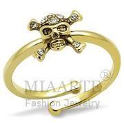 Wholesale Top Grade Crystal, Clear, Flash Gold, Women, Brass, Ring