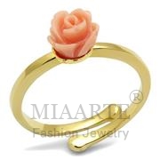 Wholesale Synthetic, LightPeach, Flash Gold, Women, Brass, Ring