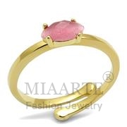 Wholesale Synthetic, Rose, Flash Gold, Women, Brass, Ring