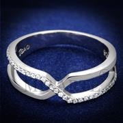 Wholesale AAA Grade CZ, Clear, Rhodium, Women, Sterling Silver, Ring