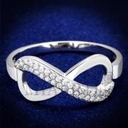 Wholesale AAA Grade CZ, Clear, Rhodium, Women, Sterling Silver, Ring