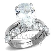 Wholesale AAA Grade CZ, Clear, Rhodium, Women, Brass, Ring