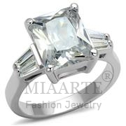 Wholesale AAA Grade CZ, Clear, Rhodium, Women, Brass, Ring