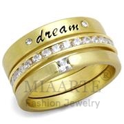 Wholesale AAA Grade CZ, Clear, Gold, Women, Brass, Ring