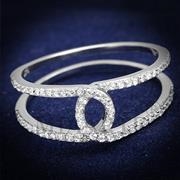 Wholesale AAA Grade CZ, Clear, Rhodium, Women, Sterling Silver, Ring