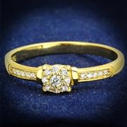 Wholesale AAA Grade CZ, Clear, Gold, Women, Sterling Silver, Ring