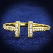 Wholesale AAA Grade CZ, Clear, Gold, Women, Sterling Silver, Ring