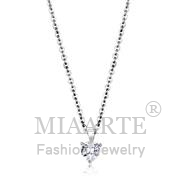 Wholesale AAA Grade CZ, Clear, Rhodium, Women, Brass, Chain Pendant