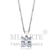 Wholesale AAA Grade CZ, Clear, Rhodium, Women, Brass, Chain Pendant