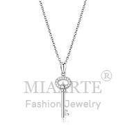 Wholesale AAA Grade CZ, Clear, Rhodium, Women, Sterling Silver, Chain Pendant