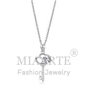 Wholesale AAA Grade CZ, Clear, Rhodium, Women, Sterling Silver, Chain Pendant