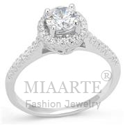 Wholesale AAA Grade CZ, Clear, Rhodium, Women, Sterling Silver, Ring