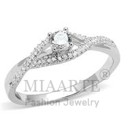 Wholesale AAA Grade CZ, Clear, Rhodium, Women, Sterling Silver, Ring