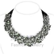 Wholesale Synthetic, BlackDiamond, TIN Cobalt Black, Women, Brass, Necklace