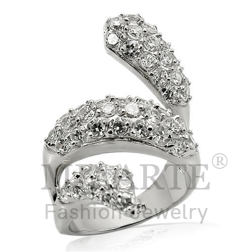 Ring,Sterling Silver,Rhodium,AAA Grade CZ,Clear