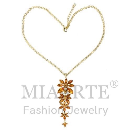 Chain Pendant,Brass,Gold,Top Grade Crystal,Topaz