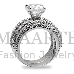 Ring,Sterling Silver,Rhodium,AAA Grade CZ,Clear