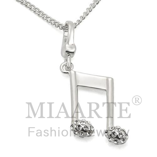 Chain Pendant,Sterling Silver,Silver Plated,Top Grade Crystal,Clear