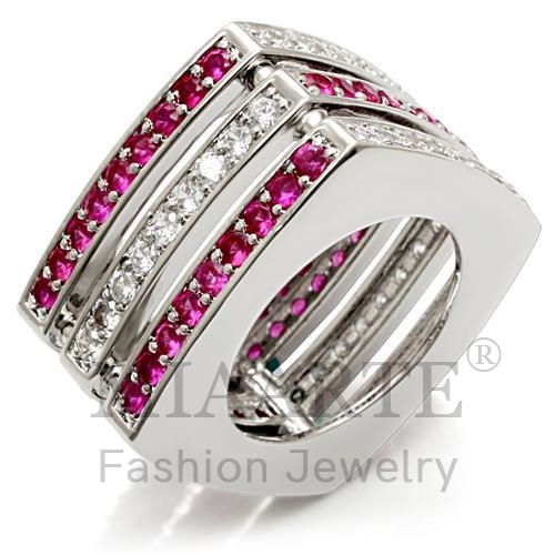 Ring,Brass,Rhodium,Synthetic,Ruby,Garnet