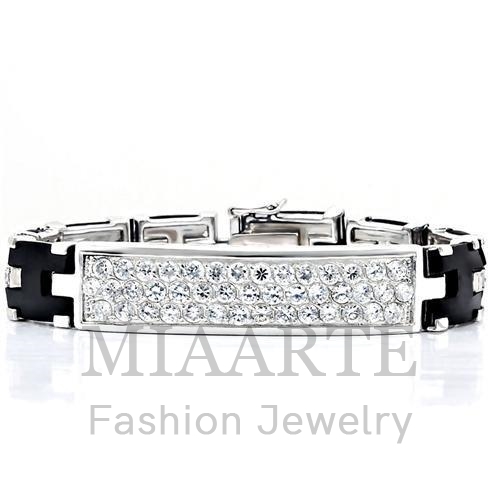 Bracelet,Sterling Silver,Rhodium,AAA Grade CZ,Clear