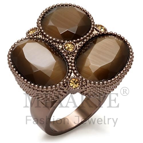 Ring,Brass,Chocolate Gold,Top Grade Crystal,Brown