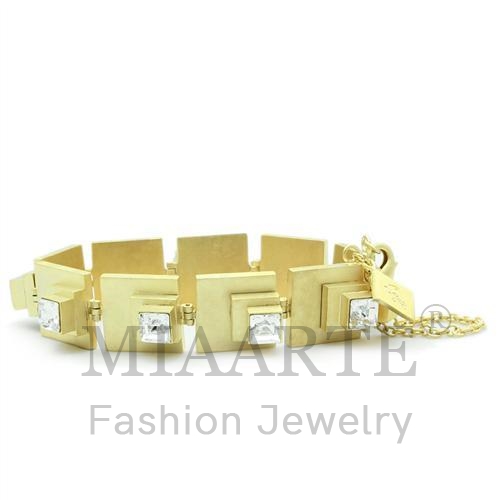 Bracelet,Brass,Mat Gold,Top Grade Crystal,Clear