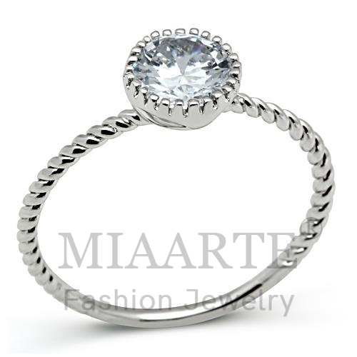 Ring,Brass,Rhodium,AAA Grade CZ,Clear