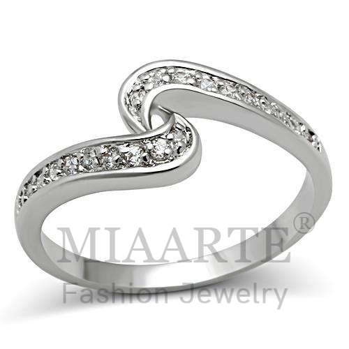 Ring,Brass,Rhodium,AAA Grade CZ,Clear