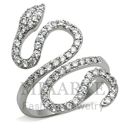 Ring,Brass,Rhodium,AAA Grade CZ,Clear