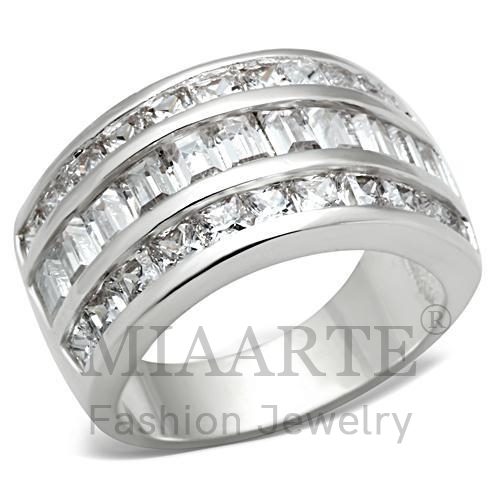 Ring,Sterling Silver,Silver Plated,AAA Grade CZ,Clear