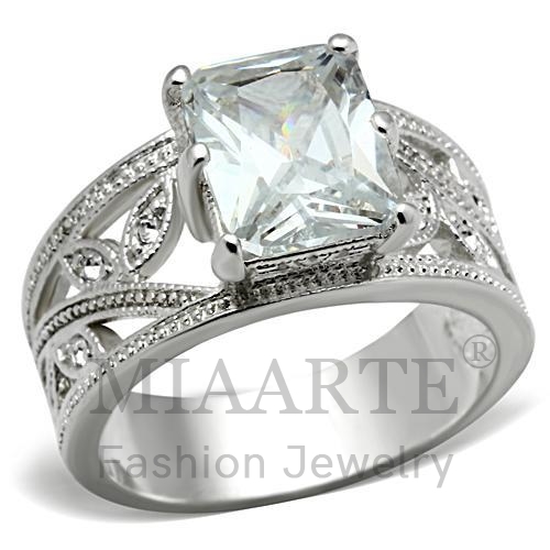 Ring,Sterling Silver,Silver Plated,AAA Grade CZ,Clear