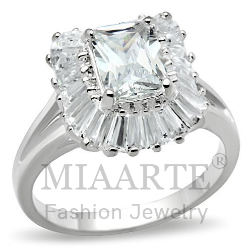 Ring,Sterling Silver,Silver Plated,AAA Grade CZ,Clear