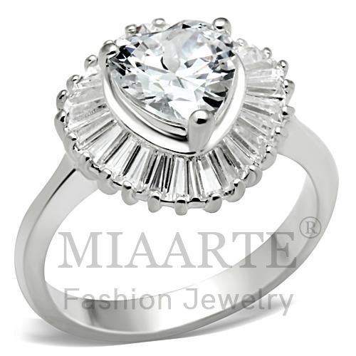 Ring,Sterling Silver,Silver Plated,AAA Grade CZ,Clear