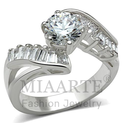 Ring,Sterling Silver,Silver Plated,AAA Grade CZ,Clear