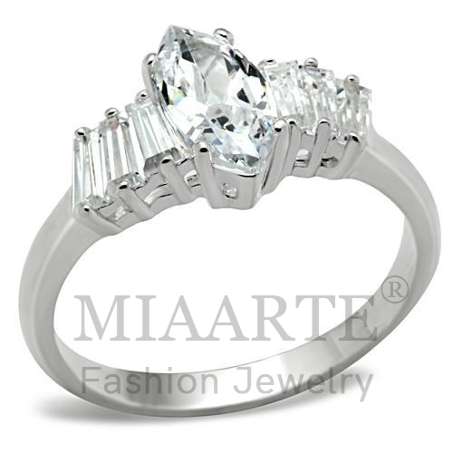 Ring,Sterling Silver,Silver Plated,AAA Grade CZ,Clear