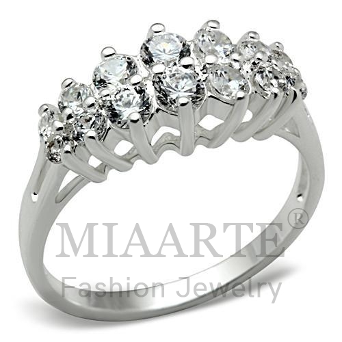 Ring,Sterling Silver,Silver Plated,AAA Grade CZ,Clear