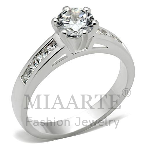 Ring,Sterling Silver,Silver Plated,AAA Grade CZ,Clear,Round