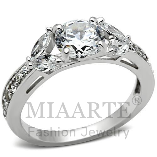 Ring,Sterling Silver,Silver Plated,AAA Grade CZ,Clear