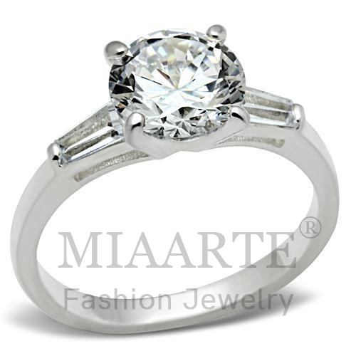 Ring,Sterling Silver,Silver Plated,AAA Grade CZ,Clear