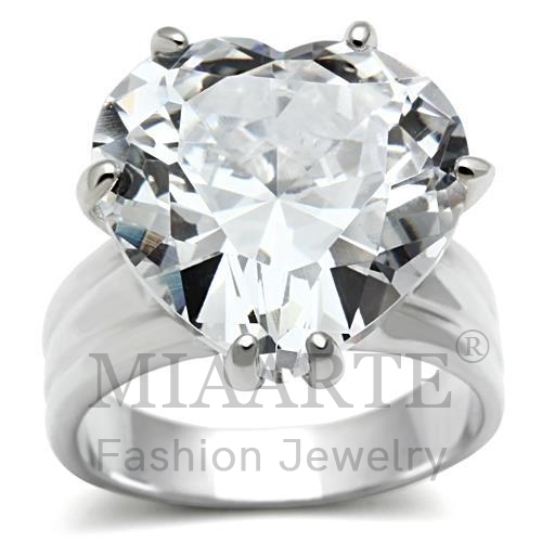 Ring,Sterling Silver,Silver Plated,AAA Grade CZ,Clear