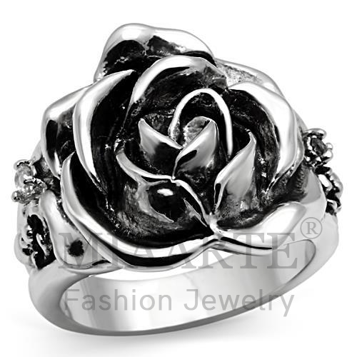 Ring,Brass,Rhodium,AAA Grade CZ,Clear