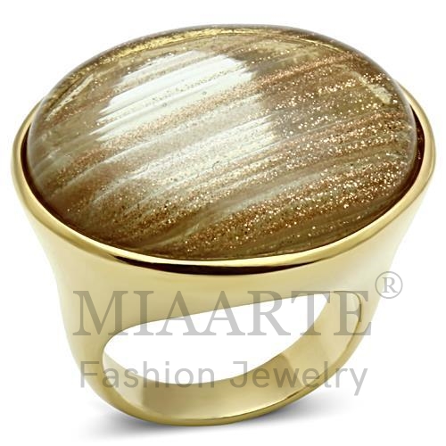 Ring,Brass,IP Gold(Ion Plating),Synthetic,Topaz,Synthetic Rutile